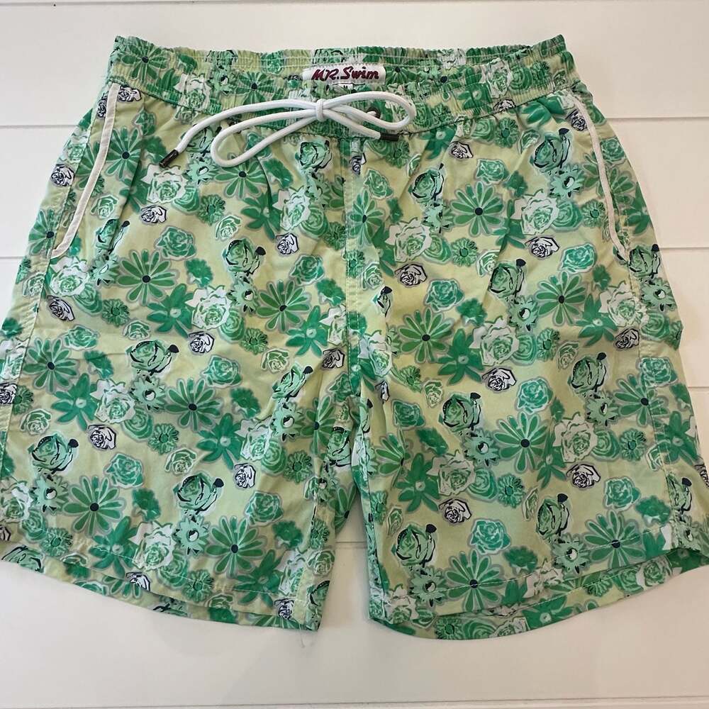 Mr. Swim Men's Floral Print Swim Trunks